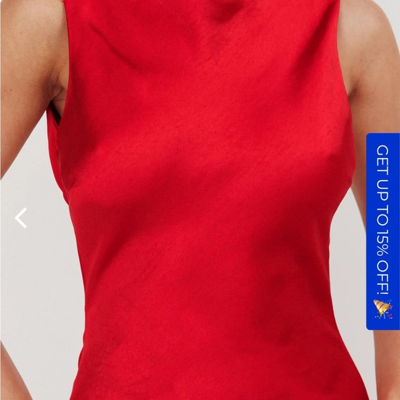 SATIN SLEEVELESS MAXI DRESS WINE. In Perfect condition. - Picture 6 of 7